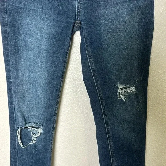 Free People Distressed Denim Skinny Jean - Picture 4 of 8